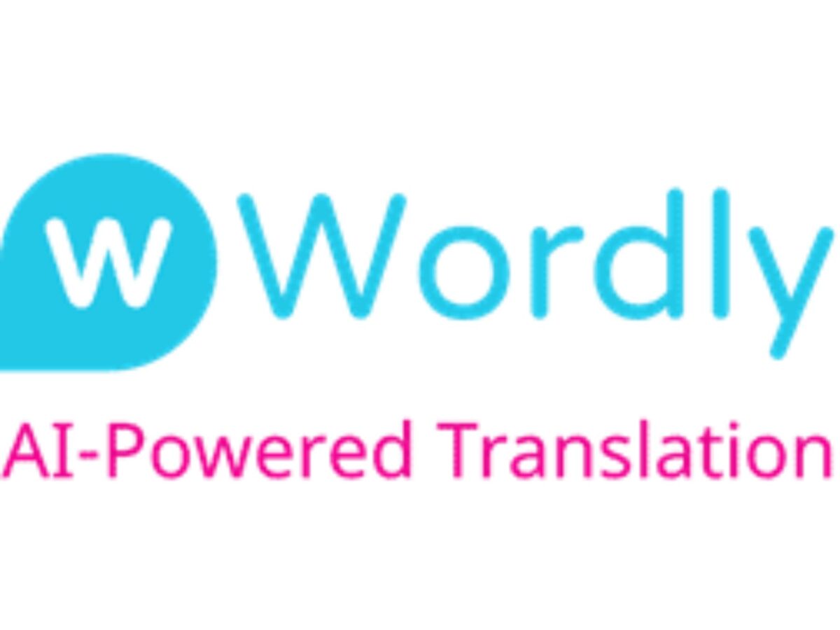 Wordly full color horizontal logo one white background.