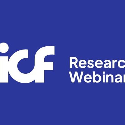 ICF Research Webinar logo for coaching insights and data update